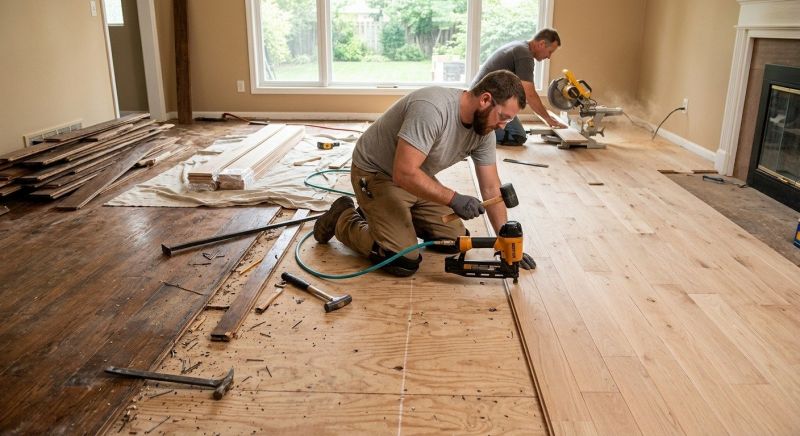 Oak Floor Installation in Manassas, VA